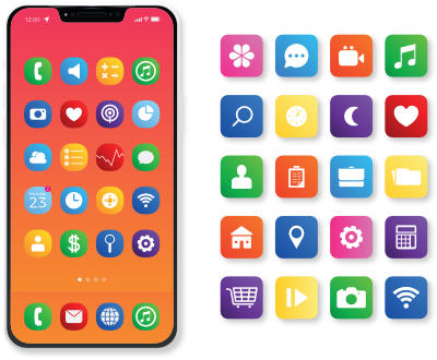 Mosaic of App Icons